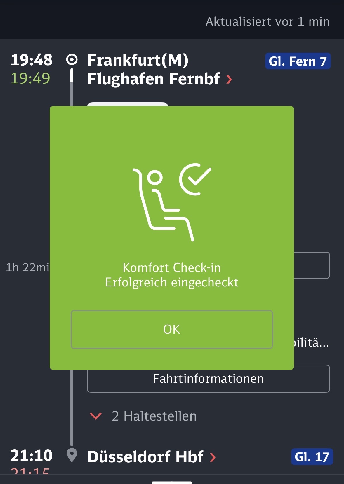 ドイツ鉄道コンフォート・チェックイン
